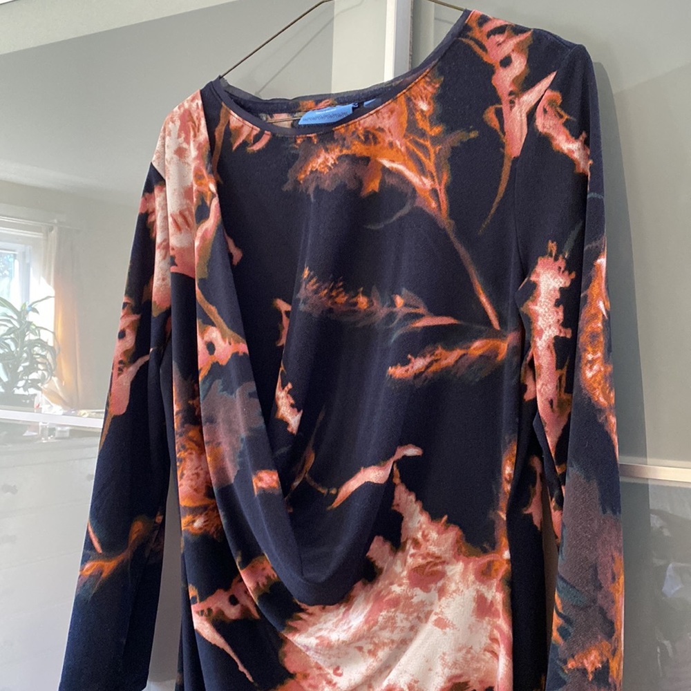Dress with drape front - Picture 2 of 3
